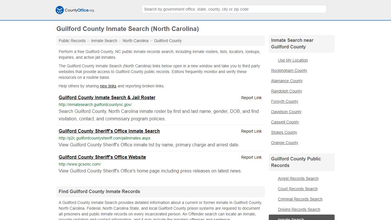 Inmate Search - Guilford County, NC (Inmate Rosters ...